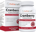 Nutracraft #1 Cranberry Extract Supplement for Bladder &amp Urinary Tract Support | 12600 mg of Fresh Cranberries Vitamin C &amp E and Polyphenols | Lab Tested &amp Easy to Swallow | 60 Softgels