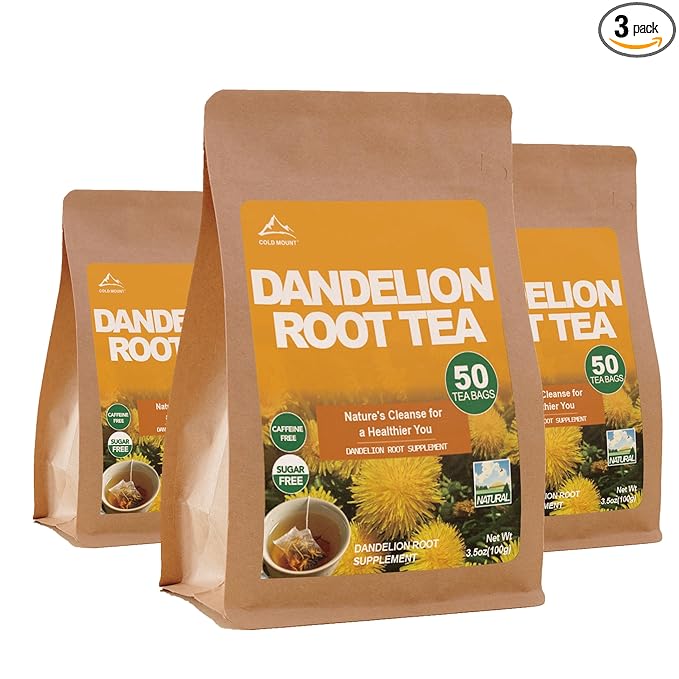 Dandelion Root Tea Bags – Herbal Tea to Warm the Body Caffeine-Free 150 Teabags
