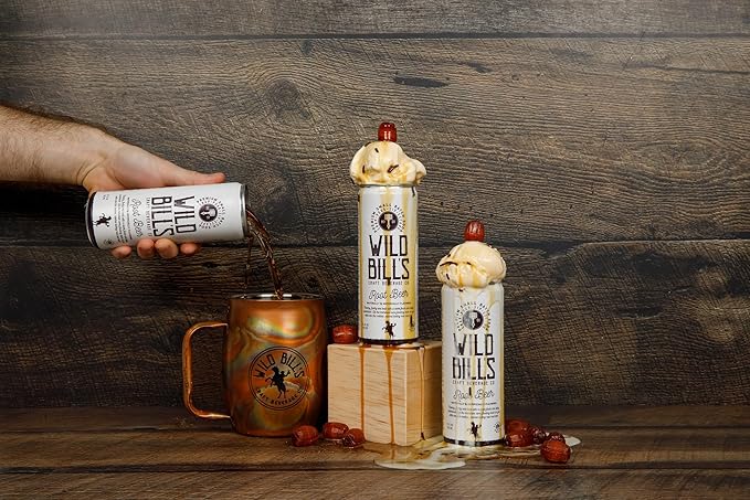 Wild Bill's 12 Flavor Craft Soda Soft Drinks Variety Pack Root Beer Strawberry Cream Cola + MORE Pure Cane Sugar NO High Fructose Corn Syrup Caffeine &amp Gluten Free Vegan (12 oz 12-Pack)