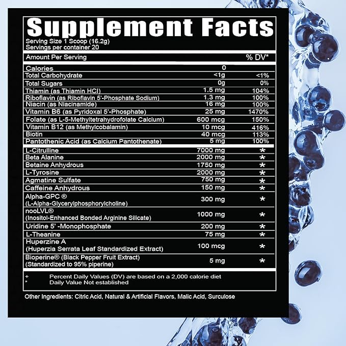 Primal Performance Apex Energy &amp Focus Nootropics Drink Mix | Wilderness Energy &amp Pre-Workout | 150 MG Caffeine L-Citrulline Noolvl AlphaGPC L-Tyrosine &amp More