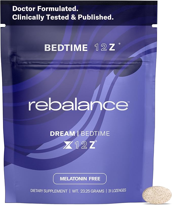 Rebalance Dream – Sleep Mints for Restful Nights – Melatonin Free Lozenges to Help Calm for a Deep Sleep – Sugar-Free 31 Count (1 Month Supply)