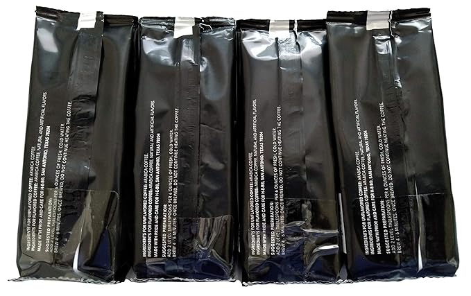 Cafe Ole Gourmet Ground Coffee Sampler Bundle (4 Flavors 1.75 oz Each) – Texas Pecan Taste of Austin Taste of San Antonio Cinnamon Hazelnut