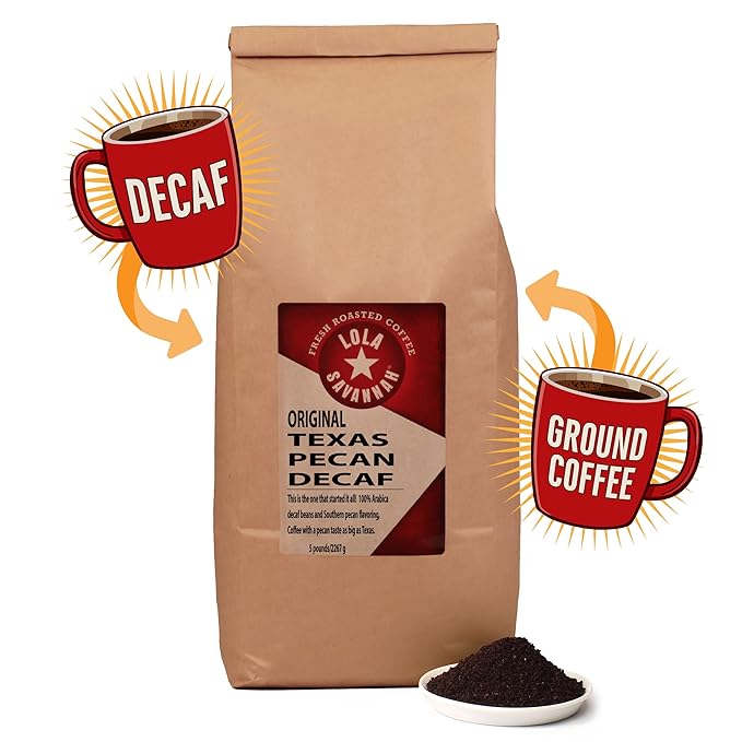 Lola Savannah Texas Pecan Ground Decaf Coffee 5lb