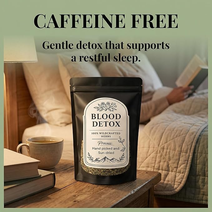 Blood Detox Tea with Lotus Flower Flagweed Cinnamon Yushu and More All Natural Herbal Formula Handmade Releasebody and Mind Adjust BodyCaffeine-Free Loose Leaf Blend 170 g (1)