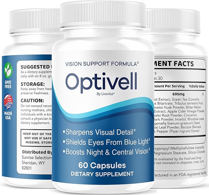 Optivell Eye Capsules - Official Optivell Advanced Premium Vision Support Pills - Maximum Strength Natural Vitamins for Overall Health &amp Wellness Reviews 60 Capsules for 1 Month
