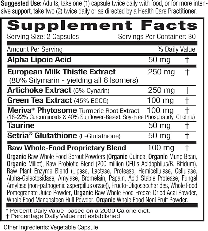 EMERALD LABS Liver Health - Liver Support Supplement with European Milk Thistle Extract - Supports Healthy Immune System Energy Levels &amp Gallbladder* - 60 Vegetable Capsules (30-Day Supply)