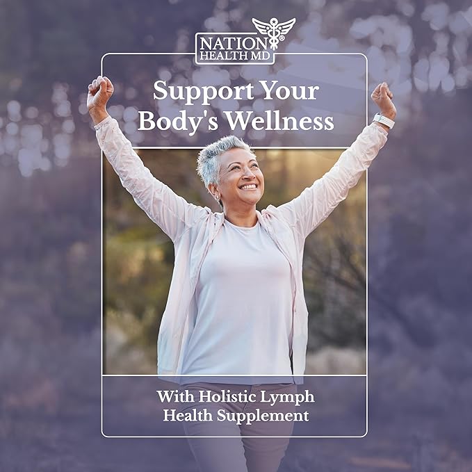 Lymph MD - Lymphatic Drainage Supplement - with Bromelain Echinacea Burdock Root Dandelion Rutin Kelp &amp More - Lymph System Support for Women &amp Men - 60 Capsules