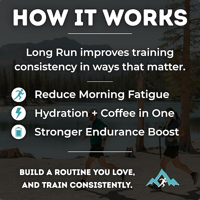 Long Run Coffee – Hydrating Coffee with Electrolytes – All Natural Energy + Hydration + Recovery for Athletes – Stomach Friendly Electrolyte Coffee for Runners (5 lb Decaf)