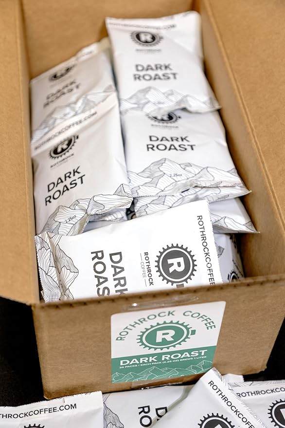 Rothrock Coffee - Dark Roast - Pre-Ground Fractional Coffee - 2.25 Ounce 36 Count