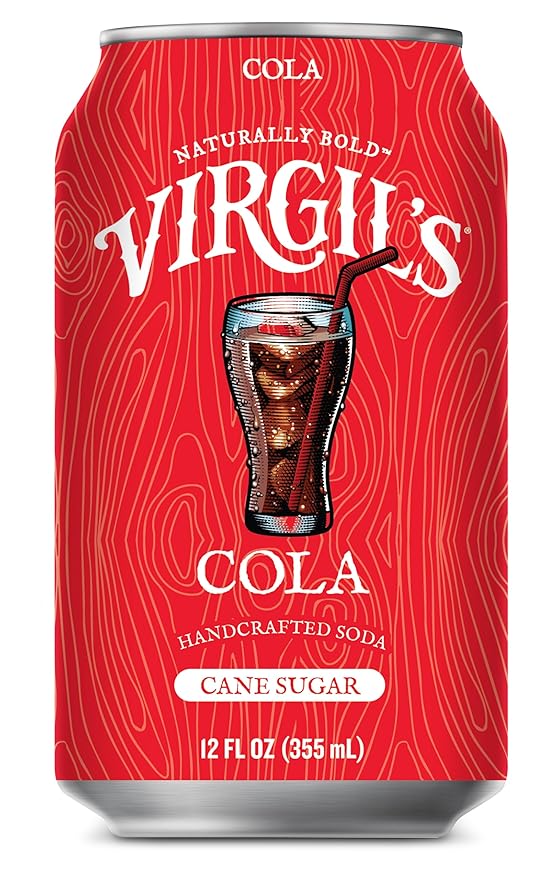 Virgil's Handcrafted Cola - Bold Flavor Caffeine Free - 12oz Cans 24 Pack