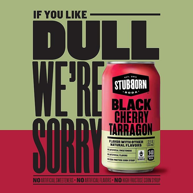 STUBBORN SODA 3 Flavor Variety Pack 12oz Cans (Two packs of 12)
