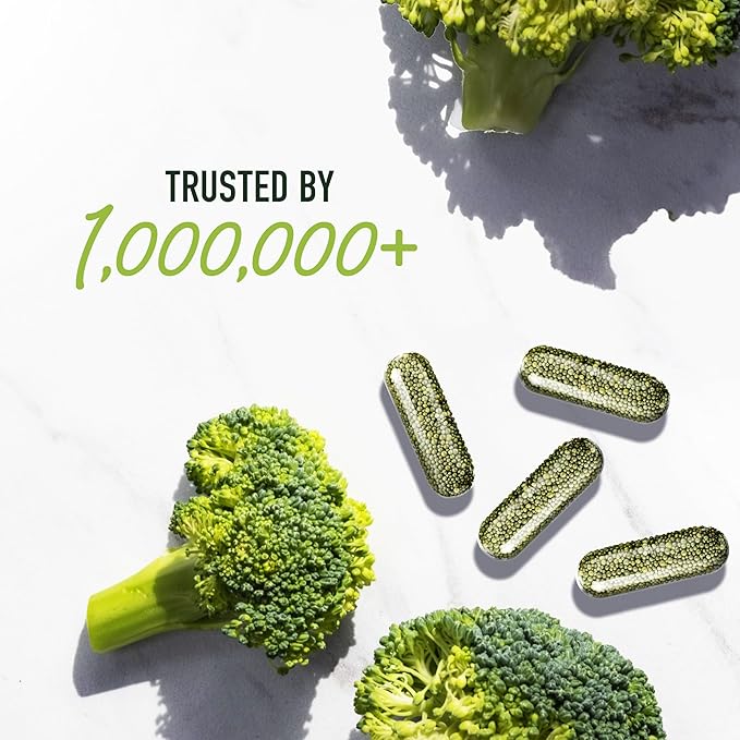 50MG Sulforaphane Supplement from Broccoli Sprouts | NRF2 Activation Cellular Health &amp Immune Support | Glucoraphanin Myrosinase &amp Antioxidants | 3rd Party Tested | 120 Broccoli Seed Microbe