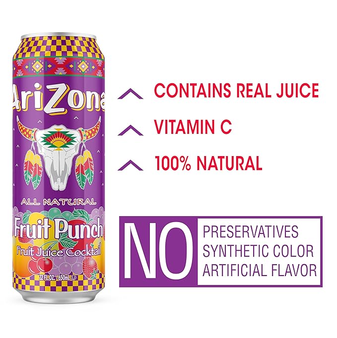 AriZona Fruit Punch - Big Can 22 Fl Oz (Pack of 24)