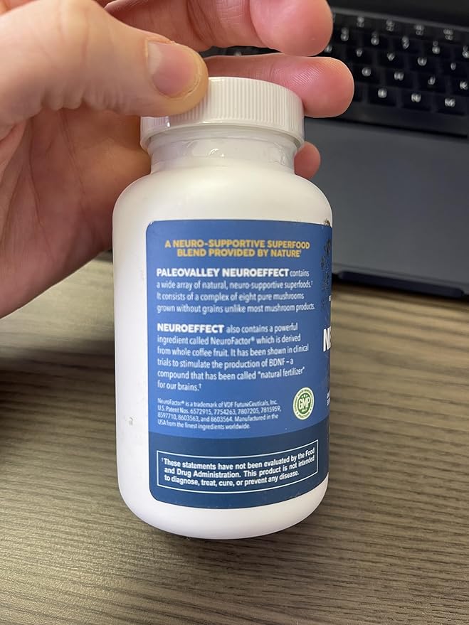 Paleovalley NeuroEffect - Neuro Mushroom Coffee Nutritional Supplement for Focus Memory and Energy Support - 28-Day Supply - 8 Full Spectrum Mushroom and Whole Coffee Fruit Extracts