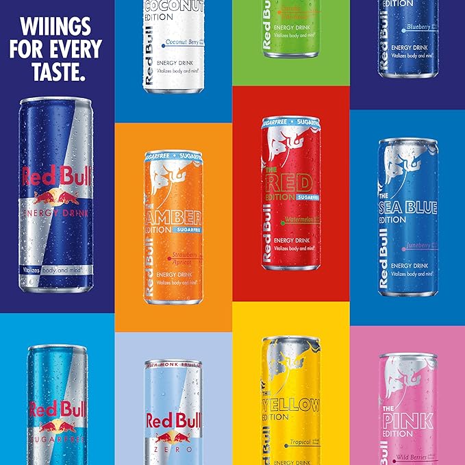 Red Bull Grapefruit and Blossom Sugar-Free Energy Drink with 80mg Caffeine plus Taurine &amp B Vitamins 8.4 Fl Oz Pack of 24 Cans