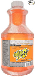 Sqwincher Zero Liquid Concentrate| Orange Flavored | Sugar Free | Low Calorie | Low Sodium | Electrolyte Replenishment Hydration Drink Mix | Makes 5 Gallons of Beverage | 64 oz (Pack of 6)