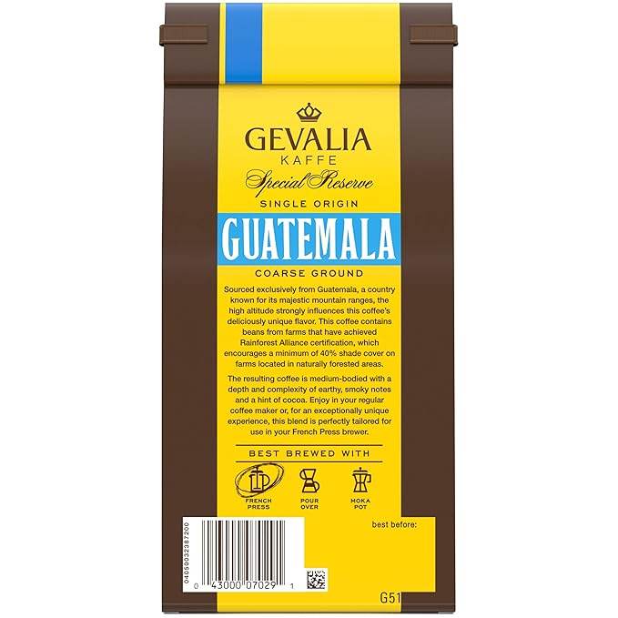 Gevalia Special Reserve Guatemala and Costa Rica Single Origin Medium Roast Ground Coffee Bundle (2 x 10 oz Bags)