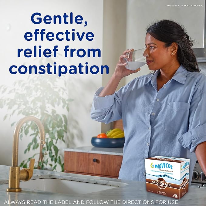 Movicol Sachets for Relieve of Constipation to Restore Comfortable Bowel Movements - Chocolate Flavor - 30 Sachets