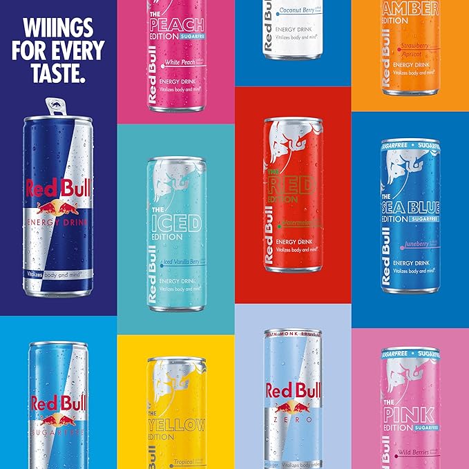 Red Bull Sugar Free Energy Drink with 151mg Caffeine plus Taurine &amp B Vitamins 16 Fl Oz Pack of 12 Cans