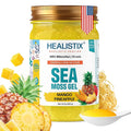Healistix Pineapple Mango Sea Moss Gel [16 Oz] - Exquisitely Crafted from Seamoss Wildcrafted in The Pristine Waters of St Lucia A Natural Delight Sea Vegetable in Glass Jar