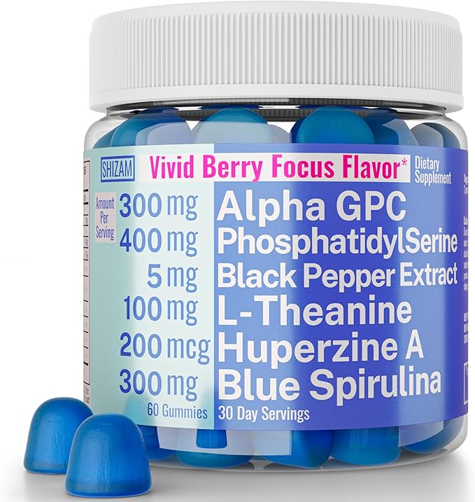 Alpha GPC Huperzine A PhosphatidylSerine L-Theanine Blue Spirulina Bioperine Gummies Alpha-GPC Huperzine-A Phosphatidyl Serine L Theanine Supplement Powder Capsules Tablets Liquid Supplements Alt