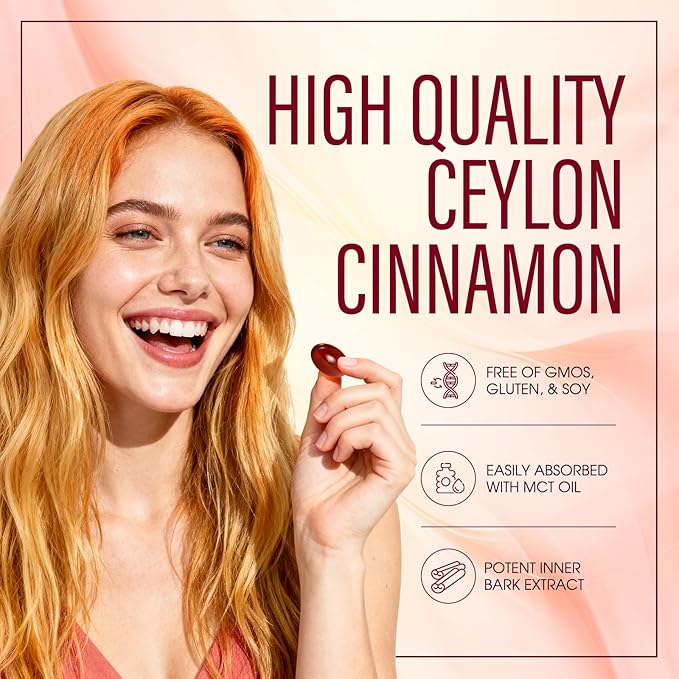 Ceylon Cinnamon Softgels with MCT Oil | Soft Gel 7200mg | Herbal Extract | Non-GMO Gluten Free | 300 Softgels (2)