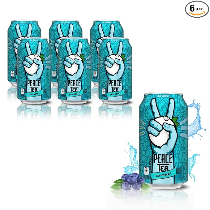 Peace Tea Sno Berry - No Preservatives Made with Real Tea and Natural Fruity Flavor - Pack of 6 Iced Tea Cans 341 mL/11.5 fl. oz. (Shipped from Canada) by TrendnSave