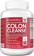 Health Plus Colon Cleanse Digestive Support | All Natural Daily Fiber for Toxin Elimination To Reduce Bloating | Supports Heart Health | 48 Ounces 194 Servings
