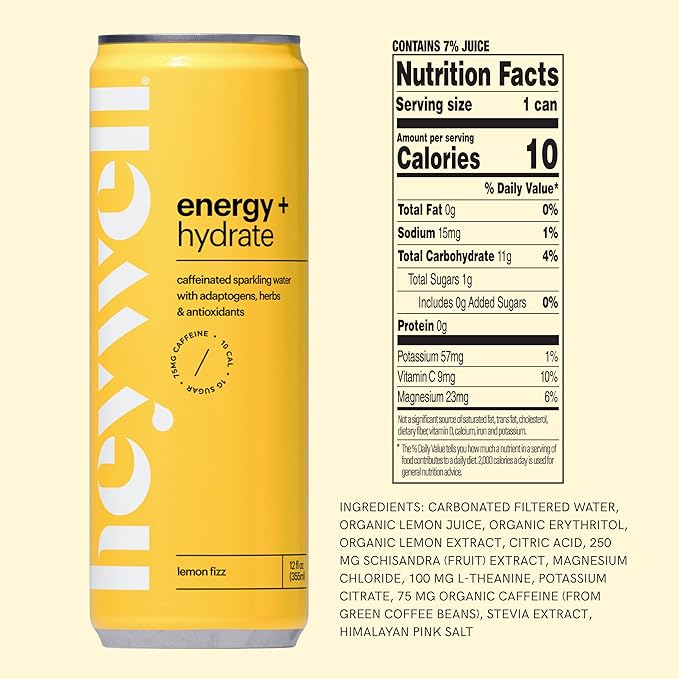 Heywell Sparkling Adaptogenic Trial Pack 12 Fluid Ounce (Pack of 6) - Organic Non GMO Vegan Gluten Free Dairy Free