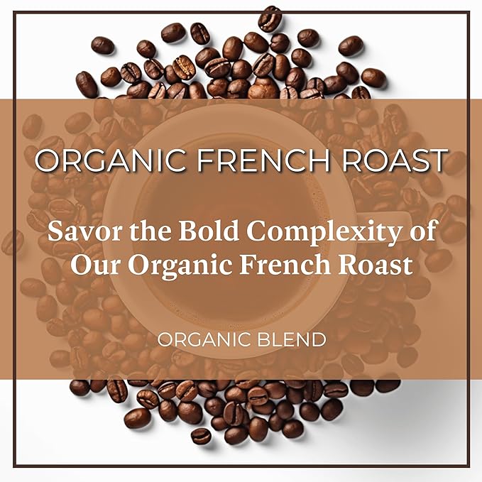San Diego Coffee Organic French Roast Dark Roast Ground Coffee 16-Ounce Bag Café molido tostado