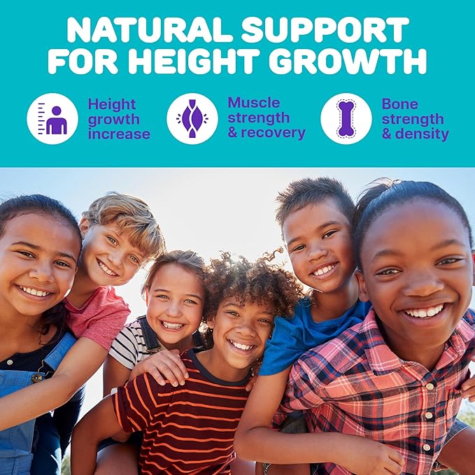 Height Growth Gummies for Kids - Growth Vitamins for Teens Height Increase Multivitamin for Boys &amp Girls with Calcium Vitamin D C K2 Magnesium Zinc Natural Height Growth Maximizer Supplement 60