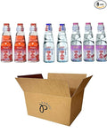 RAMUNE Japanese Soft Drink Variety 8-Pack 6.76 Fluid Ounce Each (Strawberry(3)-Lychee(3)-Original(2))