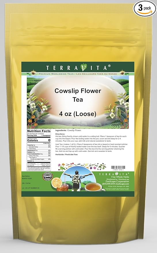 Cowslip Flower Tea (Loose) (4 oz ZIN: 514744) - 3 Pack