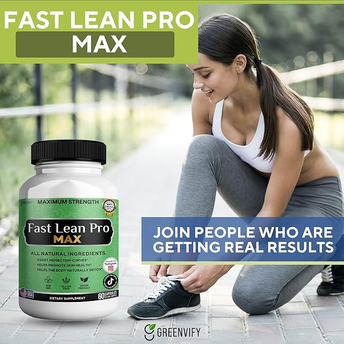 Fast Lean Pro Max Natural Dietary Supplement 60 Capsules 30-Day Supply All Natural Ingredients Vegan Friendly (2)