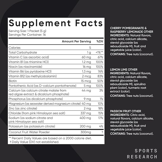 Sports Research Unflavored Organic Collagen Peptides Unflavored Creatine Monohydrate and Hydrate Electrolytes Powder Packets (16x Variety Pack)