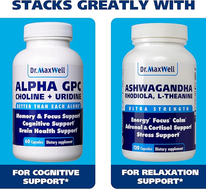 Phosphatidylserine &amp Bacopa Monnieri Better Than Each Alone. Phosphatidylserine Supplement 300mg No Fillers Soy Free 2in1 120 Capsules. Memory Support