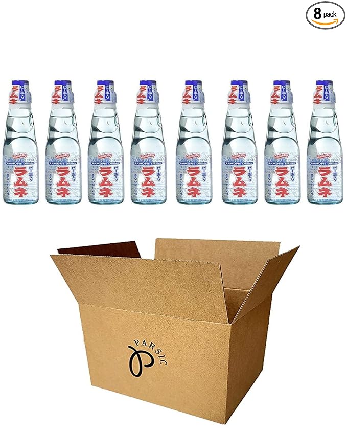 RAMUNE Japanese Soft Drink multi-pack 8 Bottles 6.76 Fluid Ounce (Original)