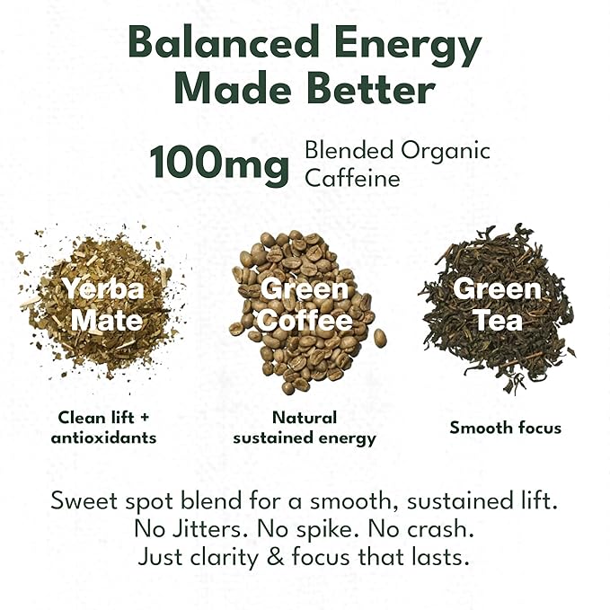 Marquis Natural Energy Drinks Sugar Free Zero Calories 100mg Organic Plant Based Caffeine Yerba Mate Green Tea &amp Green Coffee - Vitamin C &amp Bs - Healthy Energy Drink Variety Pack - 12oz Cans