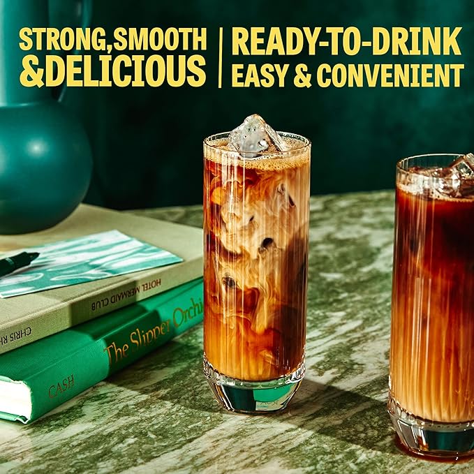 Wandering Bear Organic Cold Brew Coffee Variety Pack - Extra Strong Bold Smooth Unsweetened Shelf-Stable Ready to Drink &amp Vegan Iced Cold Brewed Coffee Drink - 32 fl oz (3pk - Vanilla Caram