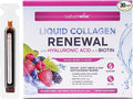 NatureWise Hydrolyzed Liquid Collagen for Women &amp Men 4000mg - High Absorption Type 1 &amp 3 Peptides with Biotin + Vitamin C + Vitamin B Complex &amp Hyaluronic Acid -Mixed Berry - 30 Tubes[30