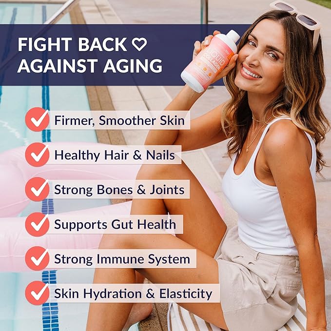 SkinnyFit - Liquid Collagen Tropical Mango (24 Servings) - Multi Collagen Peptides - D-Biotin Hyaluronic Acid Vitamin C - Non GMO Gluten Free - Dairy &amp Sugar Free - Body &amp Skin Care - 12.2