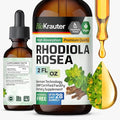 BIO KRAUTER® Rhodiola Rosea for Calm &amp Sleep Support - Vegan Rhodiola Rosea Supplement for Mood Support - Natural Calm Drops for Relaxation 2 Fl.Oz 28-Day Supply Alcohol &amp Sugar Free