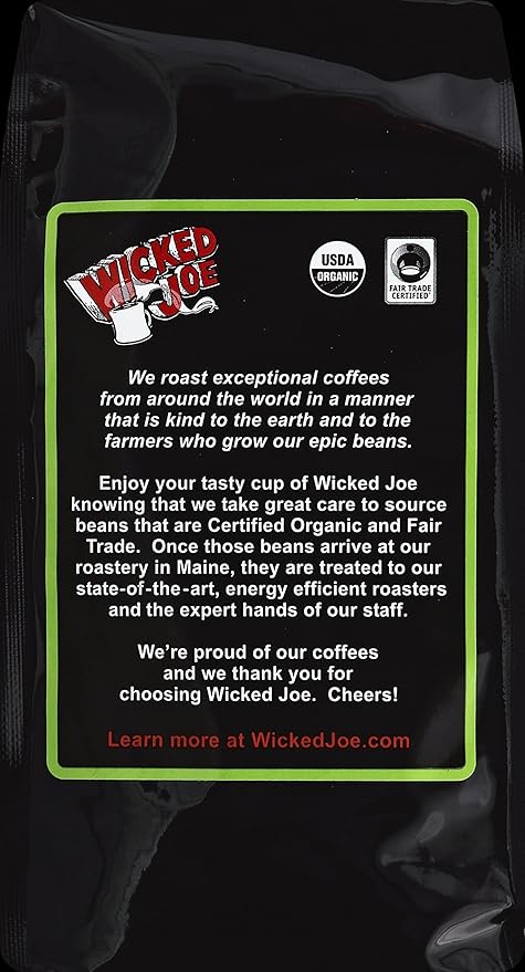 Wicked Joe Coffee Wicked French Dark Roast 12 Ounce (Pack of 6)