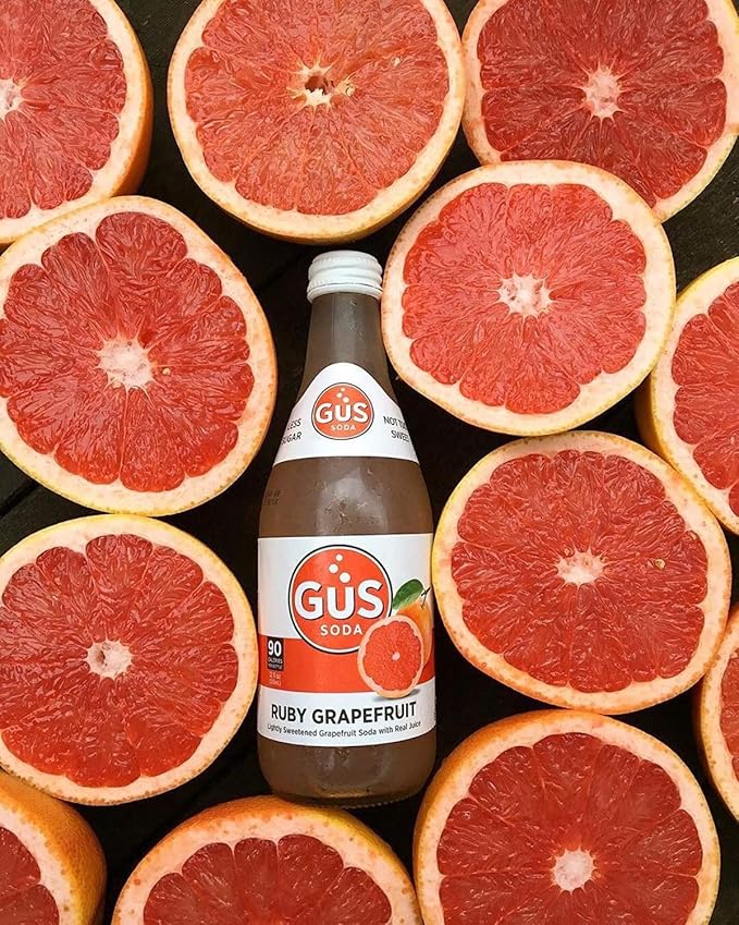 GuS Soda - Star Ruby Grapefruit - 12 oz (6 Glass Bottles)
