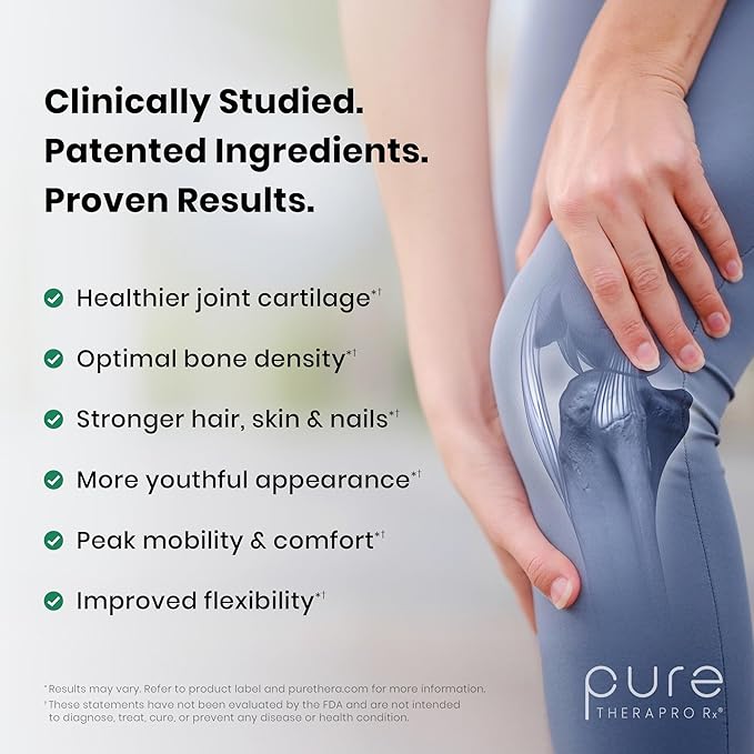 Pure Therapro Rx TriActive Collagen Plus Collagen Powder for Hair Skin Nails Bones &amp Joints Hydrolyzed Collagen Powder w/Patented Peptides Unflavored Multi Collagen Protein Powder 30 Servin