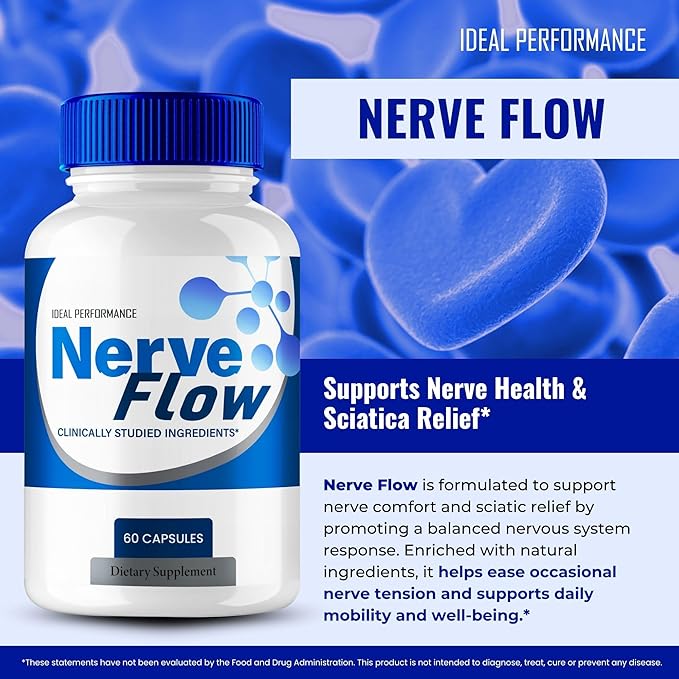 Nerve Flow for Neuropathy Supplements Nerve Flow Capsules Advanced Nerve Health Pills Extra Strength All Natural Healthy Circulation &amp Stable Levels Advanced NerveFlow Support Reviews (5 Pack)
