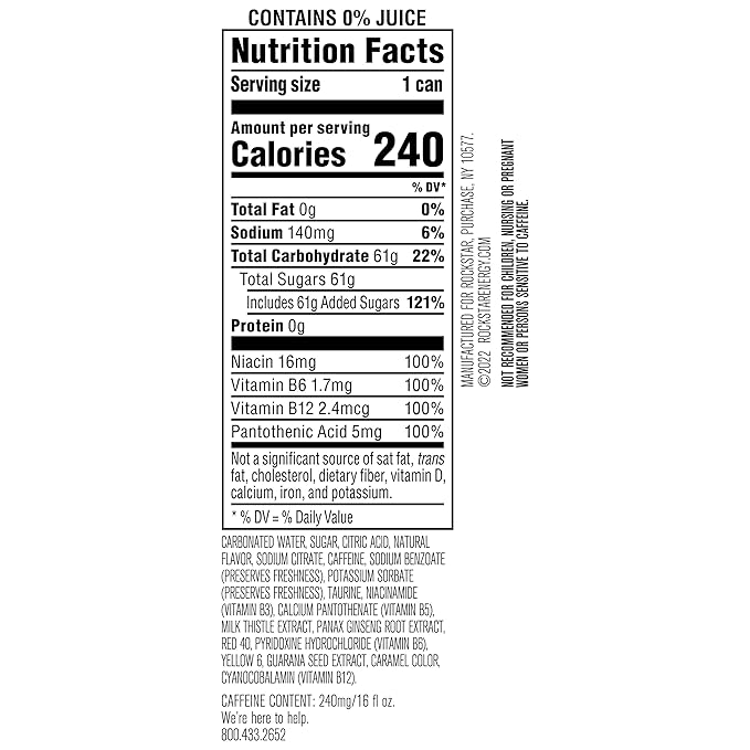 Rockstar Punched Watermelon 16 Oz Can (Pack of 3)