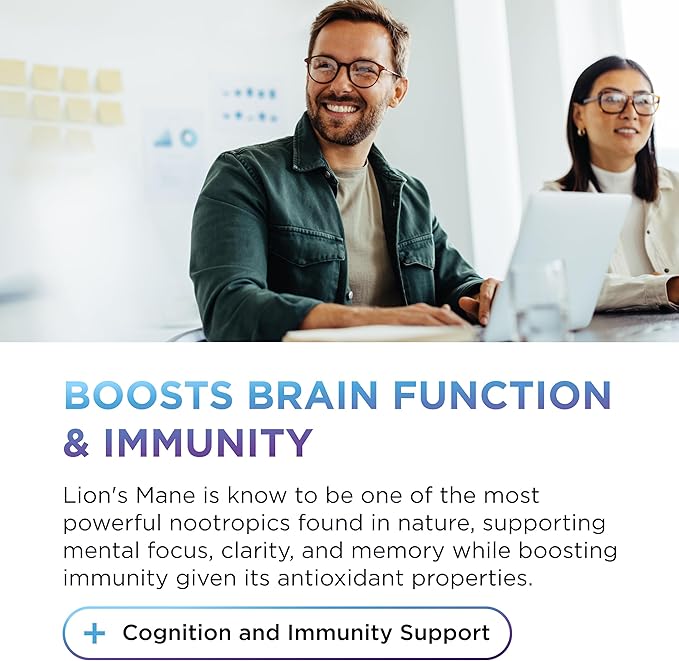 DR. EMIL NUTRITION 2100mg Organic Lions Mane Supplement Capsules - Focus Mental Clarity &amp Cognition - Nootropic Lion's Mane Mushroom Supplement with Organic Lions Mane