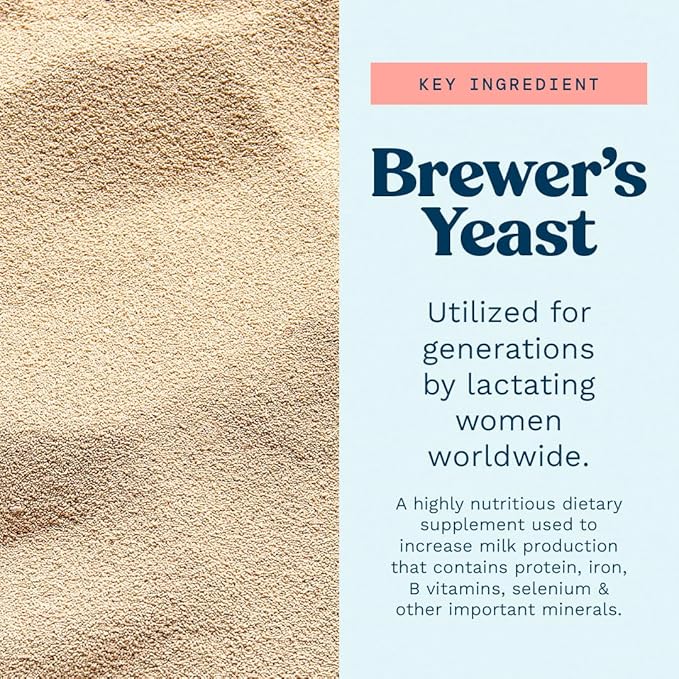 Mommy Knows Best Brewers Yeast Powder for Lactation Brewer's Yeast for Breastfeeding Mothers - Mild Nutty Flavored Unsweetened and Debittered - 32 oz