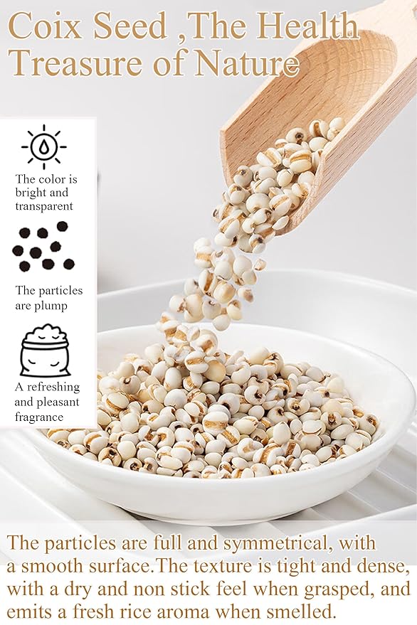 Job'S Tears Coix Seed Tea 10.6Oz/300G Yi Mi Dampness-Removing Tea Natural Grains for PorridgeSoup No Addition Vegetarian Friendly 薏米 薏苡仁